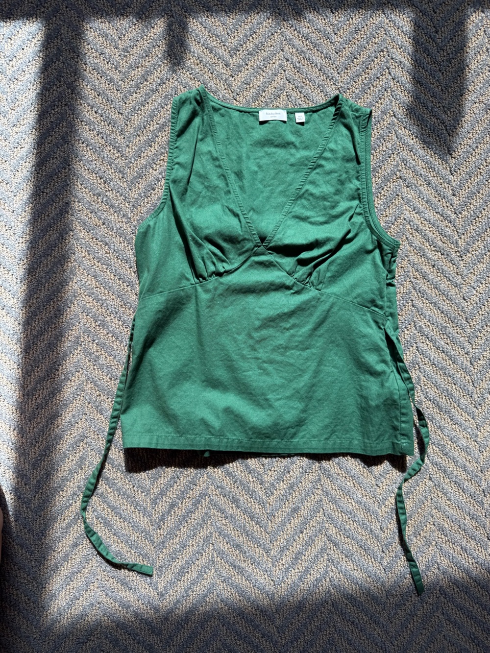 Aritzia Emerald Green Sleeveless Wrap Tank